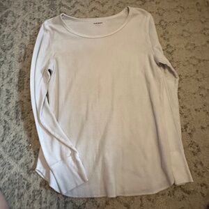 Old Navy White Waffle Knit Long sleeve